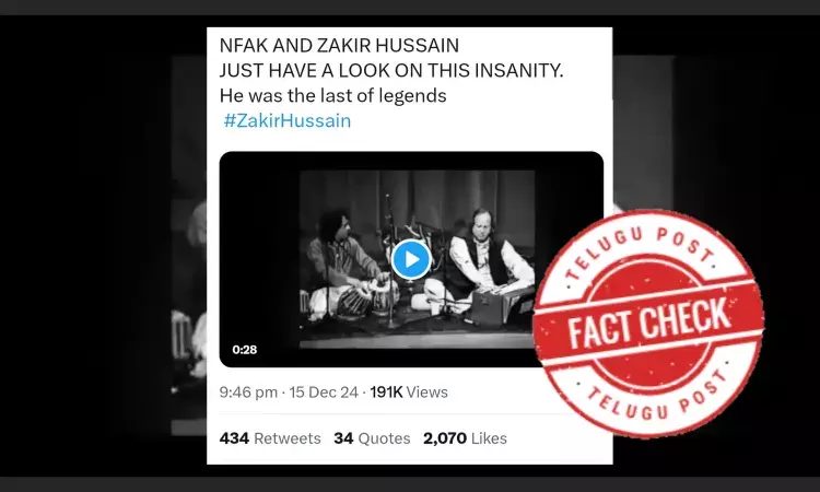 Tabla Player in Video is Ustad Tari Khan, Not Zakir Hussain