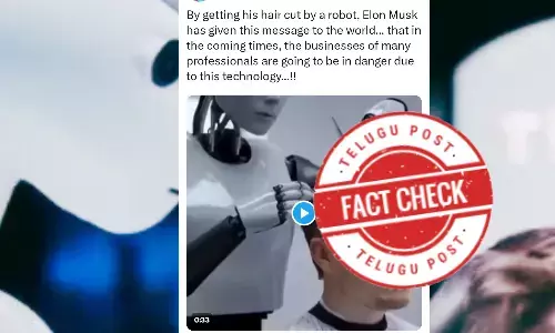 A video depicting Elon Musk receiving a haircut from Robert was generated using AI technology.