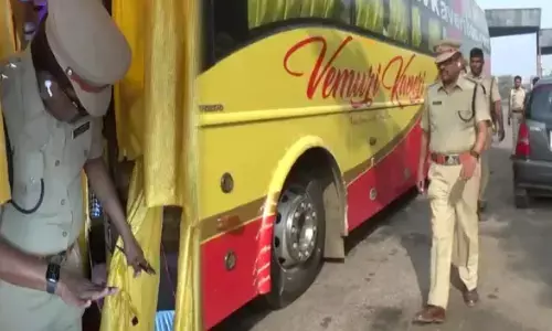 rta officials, checking, private buses,  sankranti