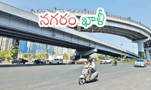 empty roads, traffic free, sankranthi holidays, hyderabad
