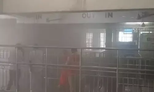 fire, broke out, laddu counter,tirumala