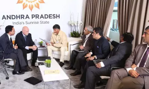 chandrababu naidu,  chief minister, visit, davos