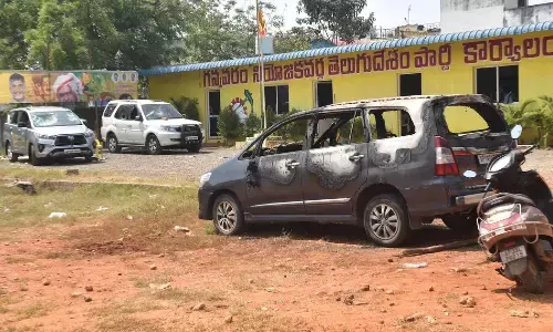 six more arrest, police, attack, gannavaram tdp office