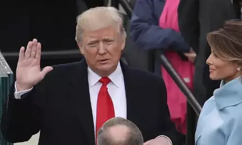 donald trump,  sworn, president, america