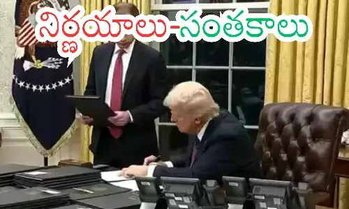 donald trump,  sensational decisions, president, first day