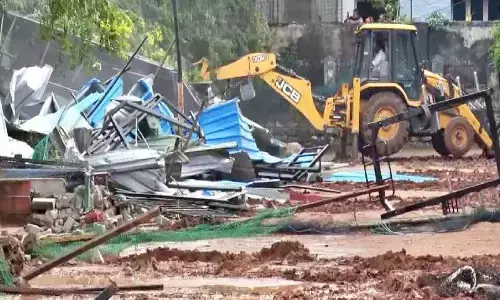hydra, started, demolitions,  sangareddy district