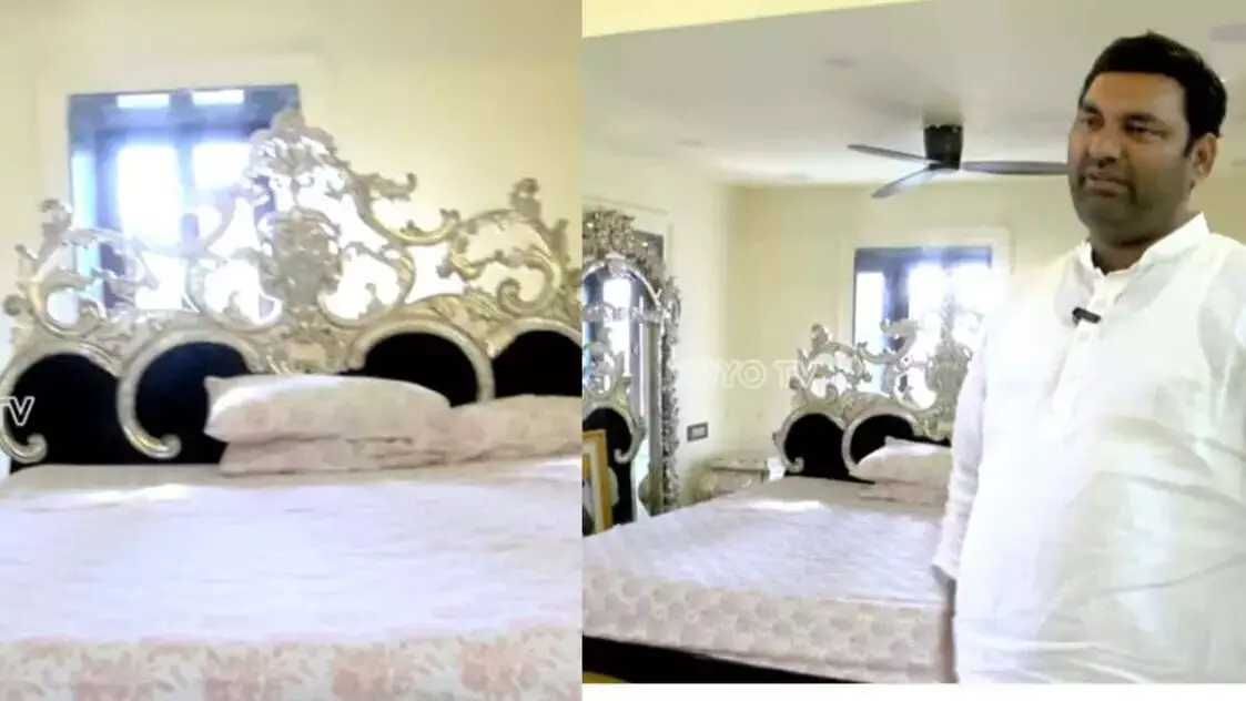 వెండితో బెడ్ చేయించుకున్న జడ్చర్ల కాంగ్రెస్ ఎమ్మెల్యే.....!!