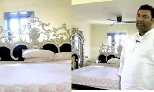 వెండితో బెడ్ చేయించుకున్న జడ్చర్ల కాంగ్రెస్ ఎమ్మెల్యే.....!!