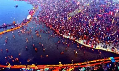 maha kumbh mela, magha pournami,  devotees,  prayagraj