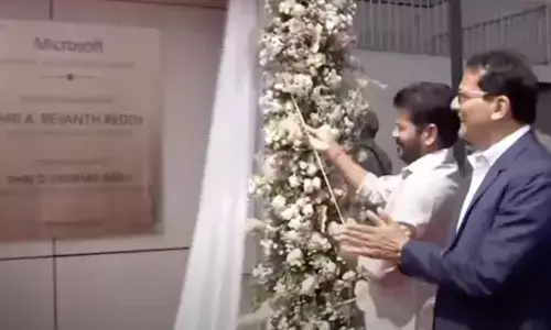 revanth reddy, chief minister, microsofts new campus, hyderabad