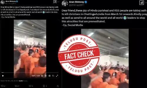 ఫ్యాక్ట్ చెక్: ఇతర మతాలకు చెందిన వారిని చంపుతామంటూ హిందుత్వ గ్రూప్ సభ్యులు నినాదాలు చేయలేదు