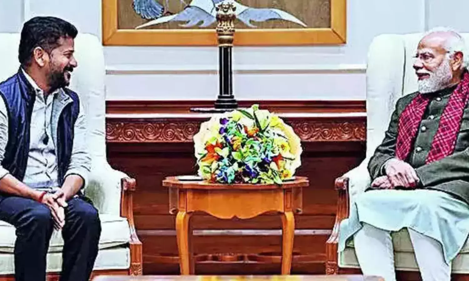 revanth reddy, chief minister , met, narendra modi