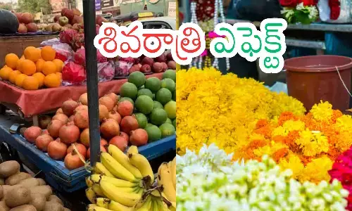 fruits and flowers,  prices, high, shivaratri