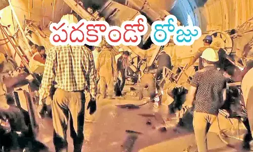 eight workers, trapped,  left canal tunnel, srisailam