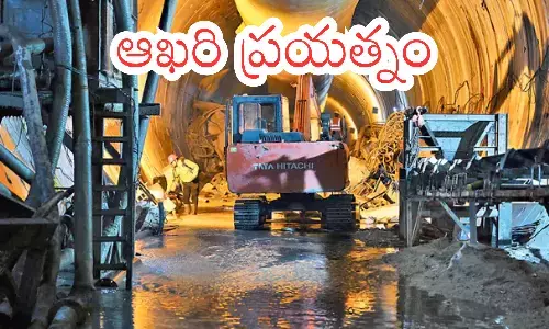 rescue operations, 19th day, left canal tunnel, srisailam