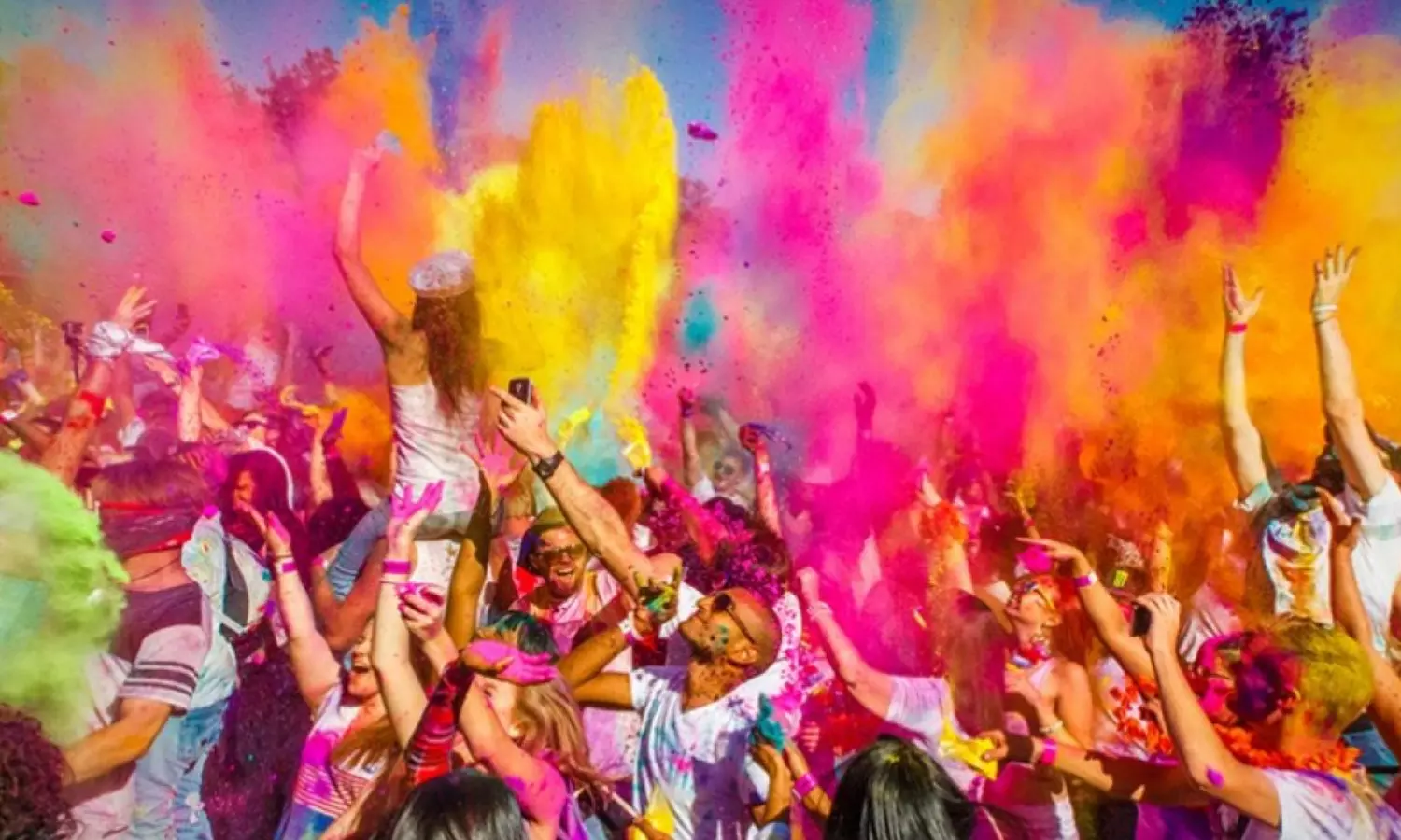 holi , celebrating, colours, india