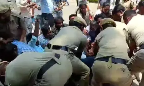 tension,  police, students, osmania university