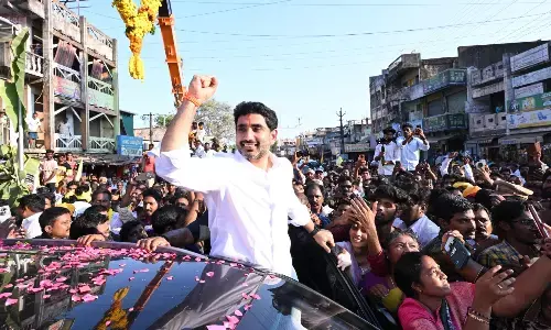 nara lokesh, minister,  Jr. NTR flexi, gannavaram