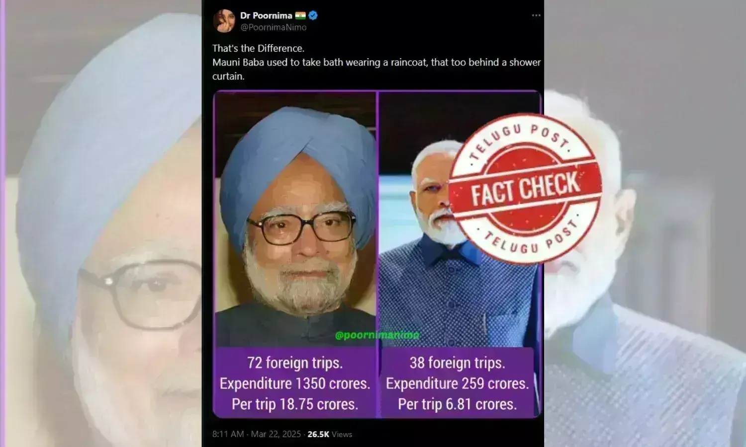 PM NARENDRA MODI , MANMOHAN SINGH, FOREIGN TRAVEL