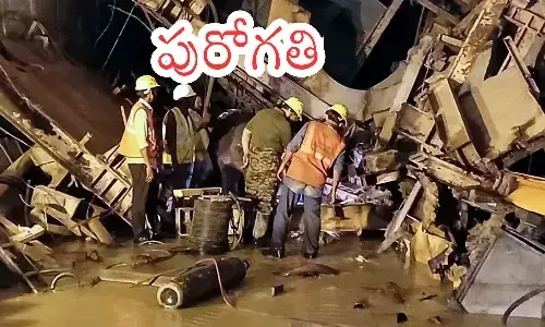 rescue teams, another dead body, accident, srisailam left canal tunnel
