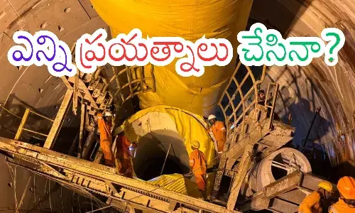 rescue operations, accident, left canal tunnel,  srisailam