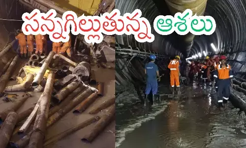 rescue operations, accident, left canal tunnel,  srisailam