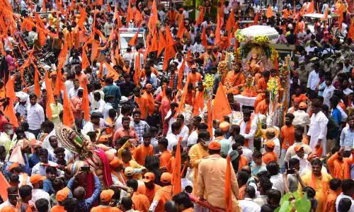 hanuman shobha yatra, gowliguda, tadband temple,  hyderabad