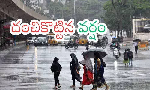 heavy rains, roads, winds, hyderabad.