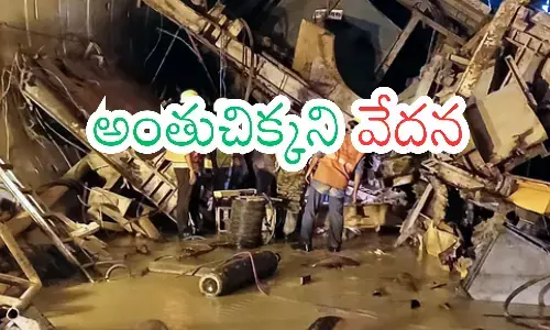 rescue operations, accident,  left canal tunnel,  srisailam