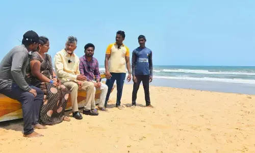 chandrababu naidu, visited, srikakulam district, fishermen