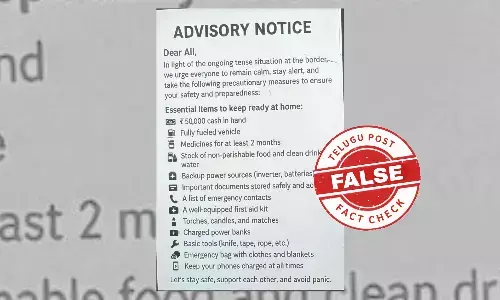 Fact Check:  India-Pak Tensions: Fake Govt. Advisory Urging People to Stock Up and Keep ₹50K Goes Viral