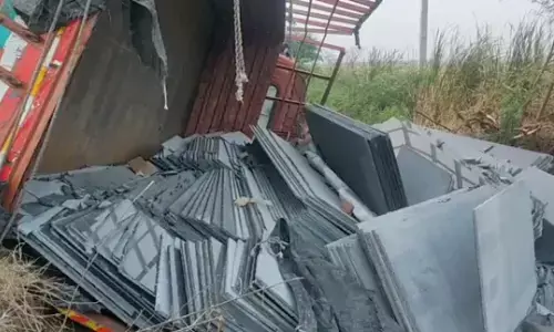 road accident, theree people died, bapatla district, andhra pradesh