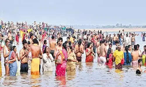 saraswati pushkaram,  seventh day, kaleswaram, telangana