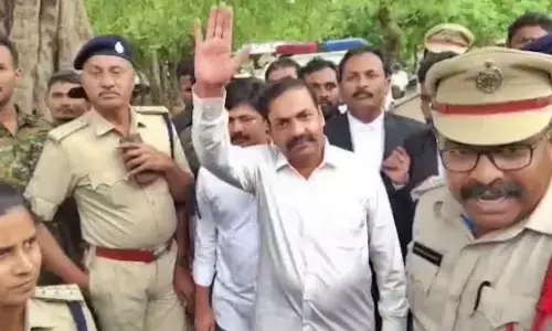 kakani govardhan reddy, former minister,  released,  from nellore district jail