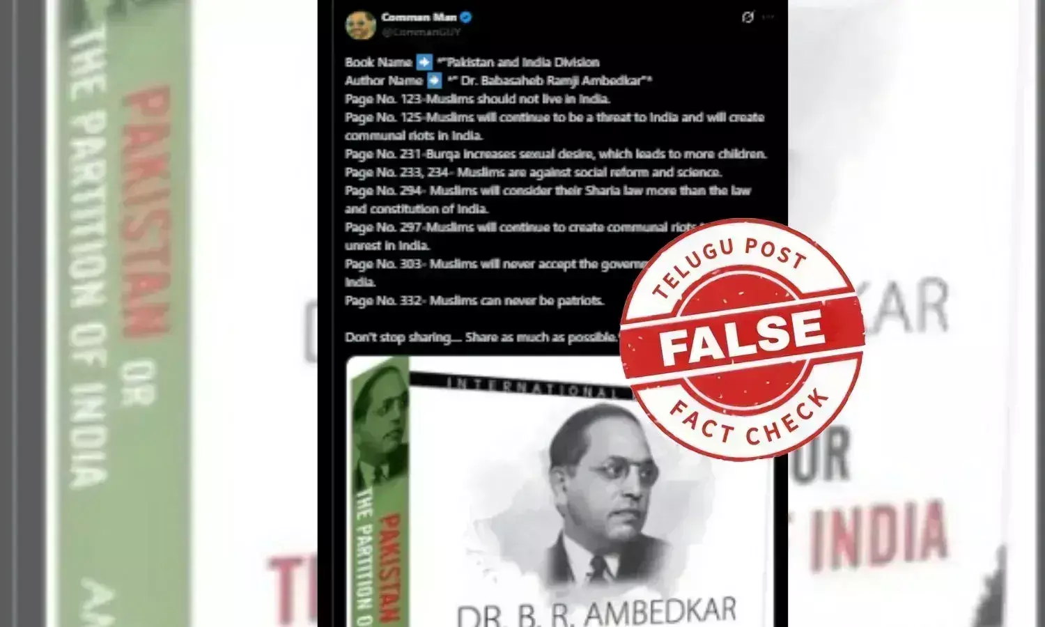 INDIA PAKISTAN BR AMBEDKAR PARTITION
