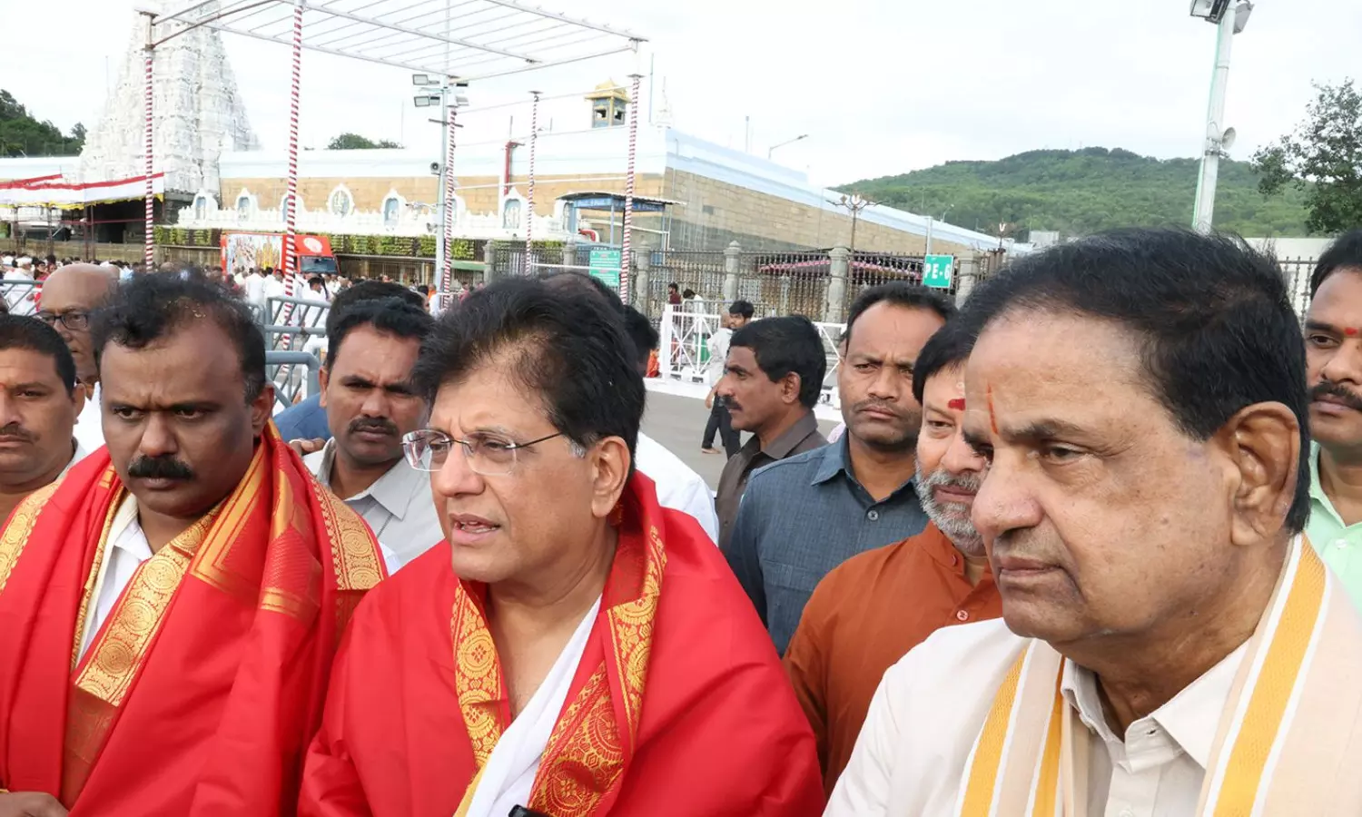 piyush goyal, union minister, visit, tirumala