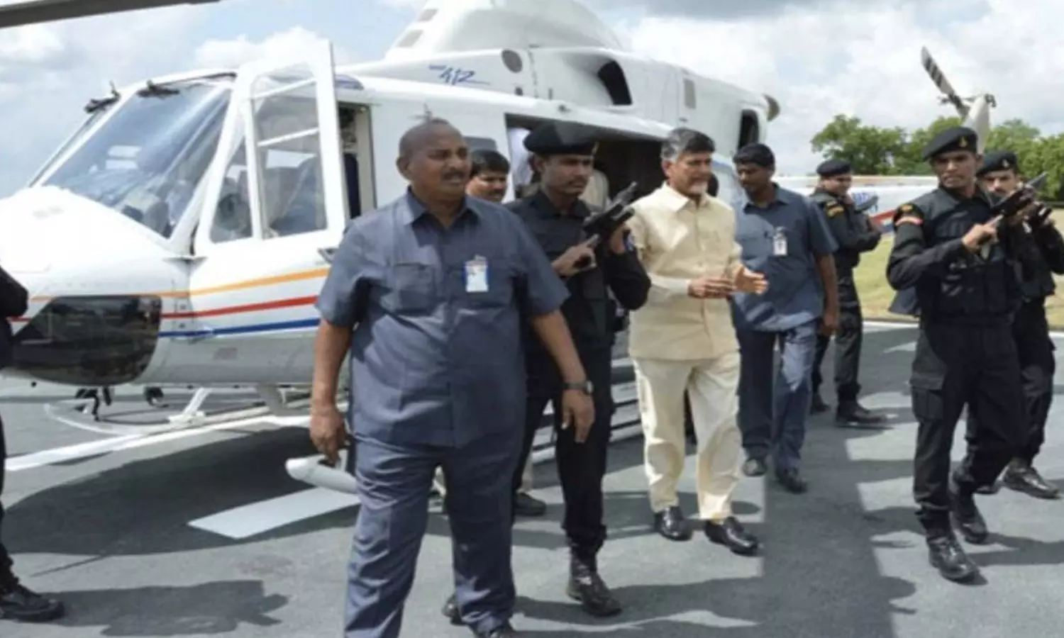 dgp, chandrababu, technical issues, helicopter