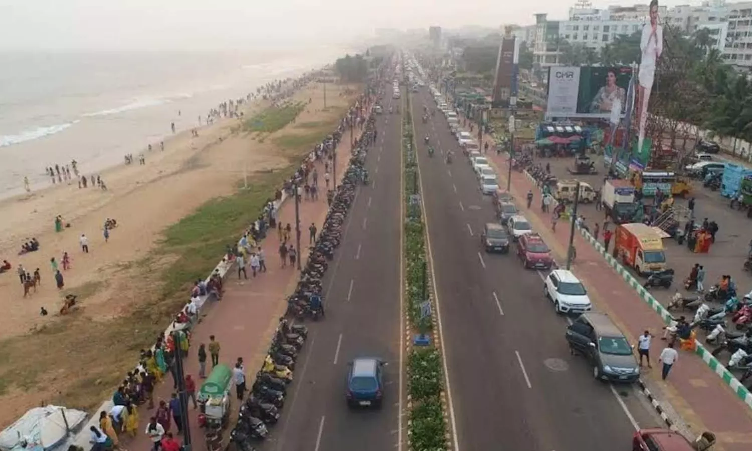 police, traffic restrictions, RK beach road, visakhapatnam