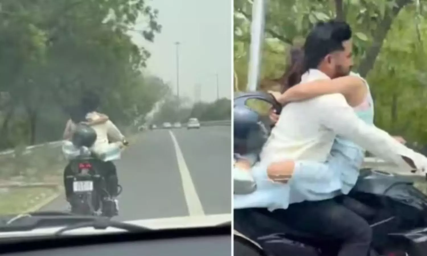 పెట్రోల్ ట్యాంక్ పై కూర్చుని రొమాన్స్.. ఫైన్ ఎంత కట్టాలంటే?