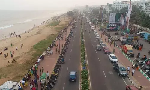 police, traffic restrictions, RK beach road, visakhapatnam