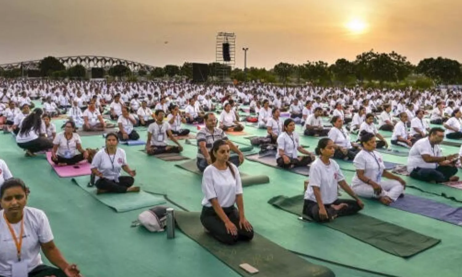 arrangements, completed, yoga day celebrations, visakhapatnam