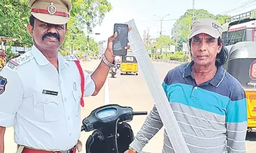 traffic police, challans,  kazipet, hanumakonda district
