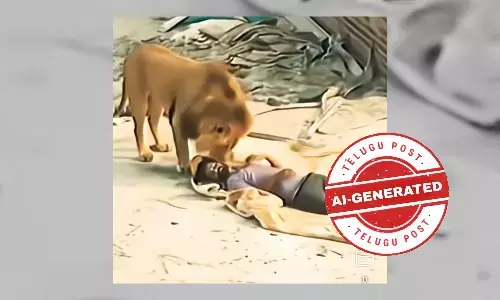 Fact Check: AI-Generated Video Falsely Claims Lion Entered Building in Gujarat