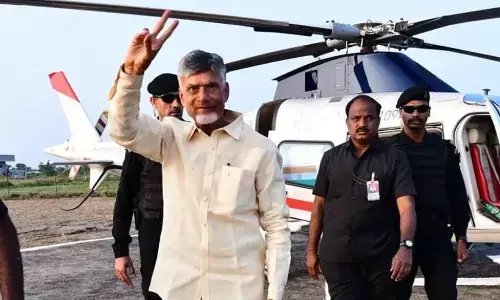 chandrababu, chief minister, helicopter, gannavaram airport