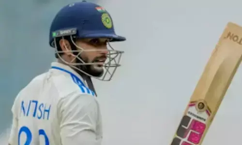 బాల్ అంచనా వేయలేకపోయిన నితీష్ రెడ్డి