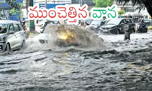 heavy rains, roads, trafic,  hyderabad