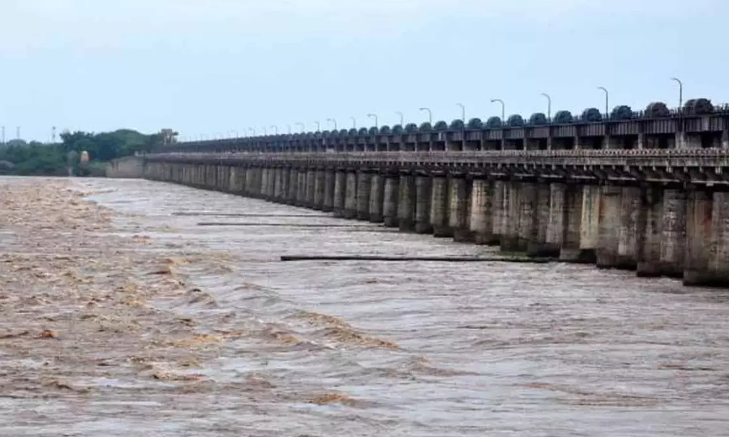 heavy rains, flood water, increasing, odavari river