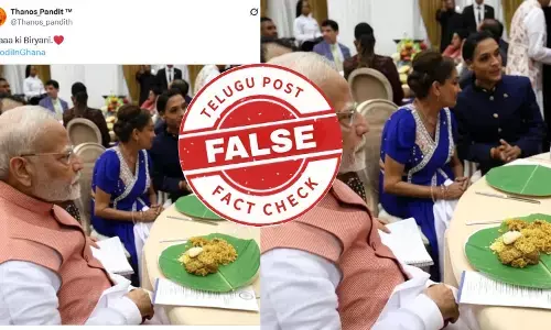 பிரதமர் மோடி வெளிநாட்டில் பிரியாணி சாப்பிட்டாரா? - உண்மை இதுதான்