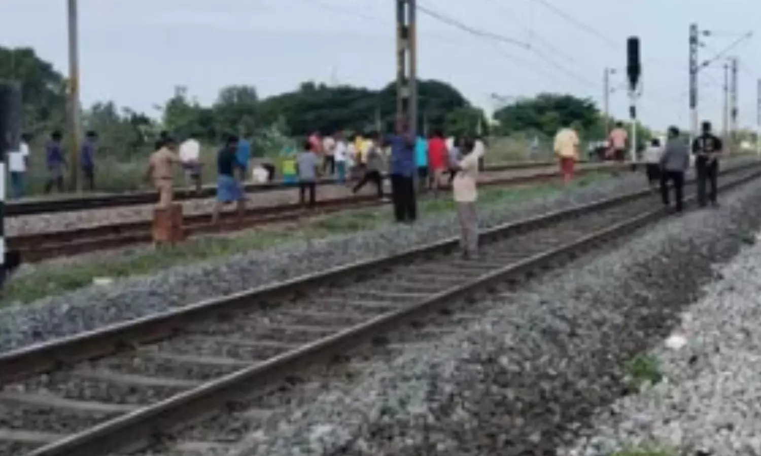 fire broke out, goods train, tharuvallur, tamil nadu