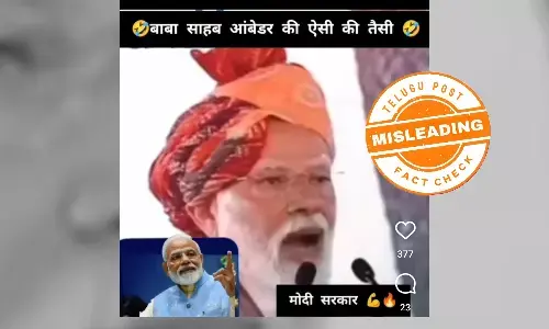 Original Video Shows PM Did Not Make Any Remarks Against Ambedkar